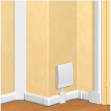 Plinthe DLPlus 120x20 - 2 compartiments - 1 couvercle - L. 2 m - blanc