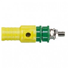 Borne à prise arrière de sécurité - Ø4 mm - 1000 V - 32 A - vert/jaune