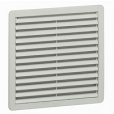 Ouïe d'aération plastique - IP54 - RAL 7035 - 250 x 250 mm - avec filtre G3