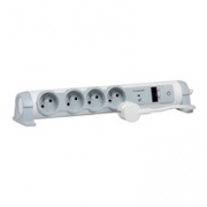 Rallonge multiprise multimédia protégée-4X2P+T + 2 X RJ45 - 4 X 2P+T - 1,5 M