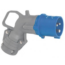 Fiche coudée Hypra - IP44 - 16 A - 200/250 V~ - 2P+T - plast