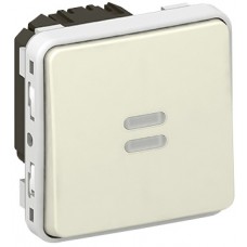 Interrupteur temporisé lumineux Prog Plexo composable blanc - 230V - 50/60 Hz