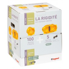 Distribox cloisons sèches - 100 boites 1 poste + 5 boites 2 postes - prof. 40