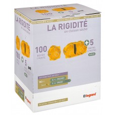 Distribox cloisons sèches - 100 boites 1 poste + 5 boites 2 postes - prof. 50