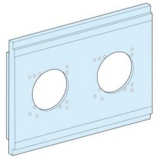 Platine pour prises industrielles avec deux trous de 65 x 85 mm