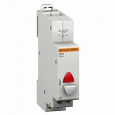 Bouton poussoir modulaire avec voyant BP gris voyant rouge 110 à 230V 1 O