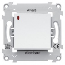 Poussoir à fermeture lumineux lampe 230V blanc