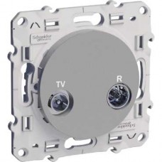 Prise TV/FM aluminium individuelle à vis