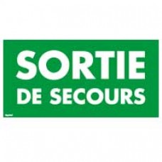 Etiquette signalisation additionnelle pour BAES - ''SORTIE DE SECOURS''