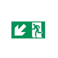 Etiquette signalisation add. pour baes - sortie de secours porte en bas à gauche