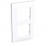 Altira - plaque 2 postes - montage vertical - entraxe 71 mm - blanc polaire